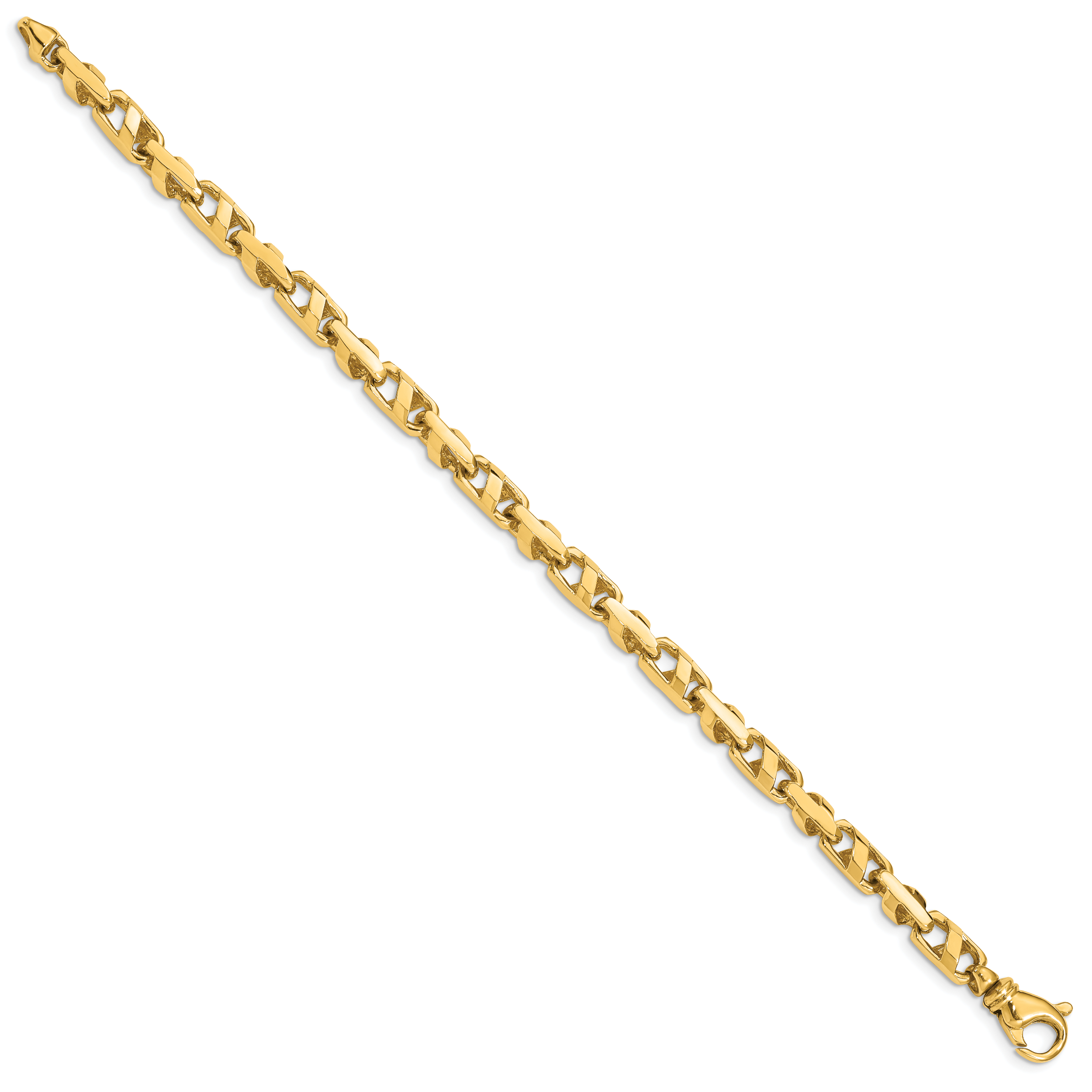 14K 8 inch 5.5mm Fancy Link with Fancy Lobster Clasp Bracelet Secondary image