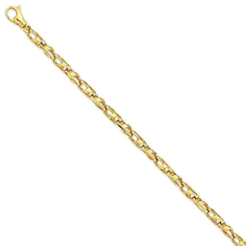 Sophia Jewelers 14K Yellow Gold Fancy Link Chain Necklace 18 Solid Elegant Design - 18