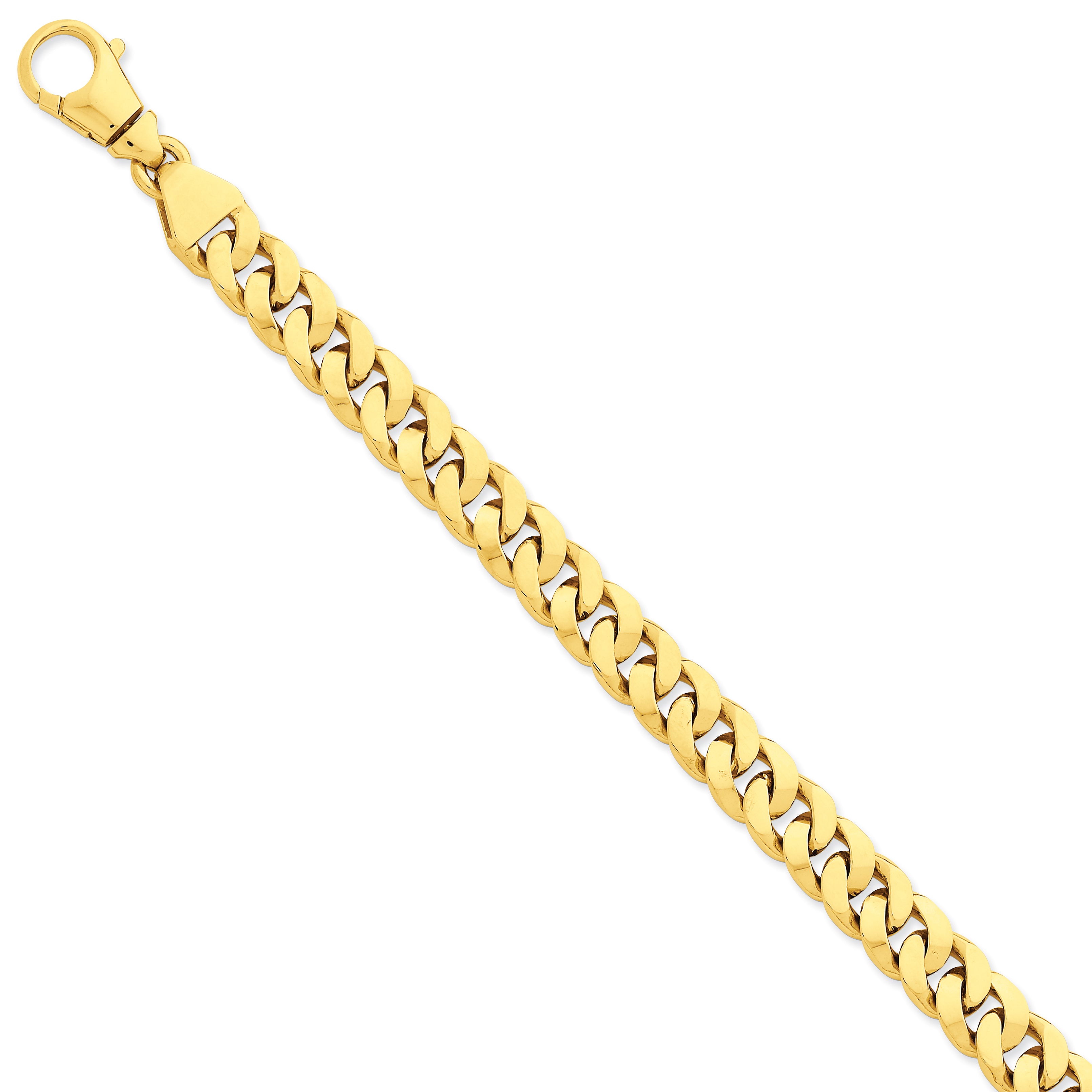 14k 10mm Polished Fancy Link Bracelet