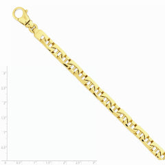 14K Yellow Gold 8.2mm Hand-polished Fancy Link Chain