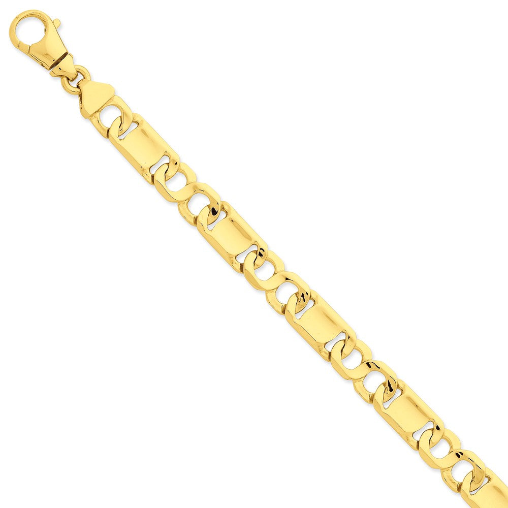 14K Yellow Gold Fancy Link Necklace Hand-Polished Elegant Design 20 Inch Main image