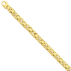 Sophia Jewelers 14K Yellow Gold Hand-Polished Fancy Link Necklace