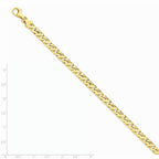 14K Yellow Gold 6.1mm Hand-polished Fancy Link Chain