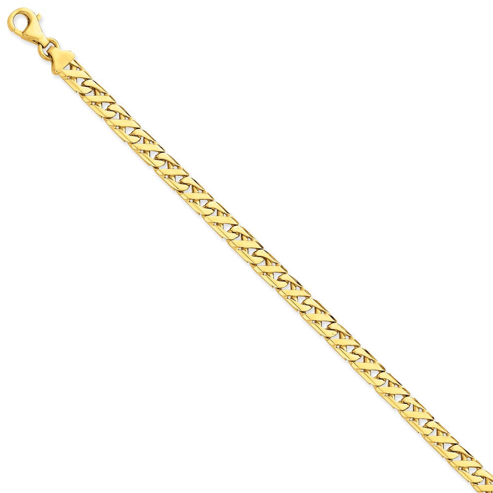 14K Yellow Gold 6.1mm Hand-polished Fancy Link Chain