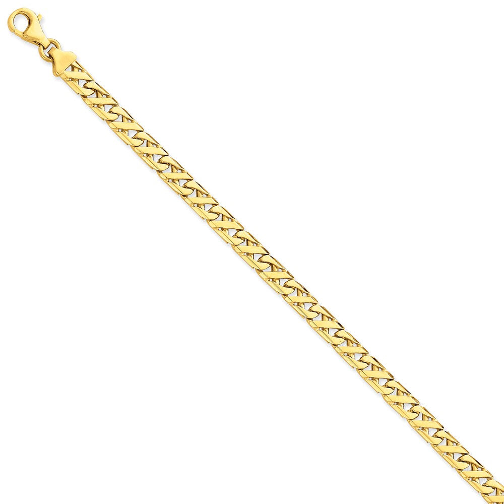 Sophia Jewelers 14K Yellow Gold Fancy Link Chain Necklace Hand-Polished, Solid, Elegant - 18