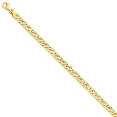 14K Yellow Gold 6.1mm Hand-polished Fancy Link Chain