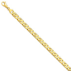 Sophia Jewelers 14K Yellow Gold Solid Fancy Link Necklace 20 Elegant Design