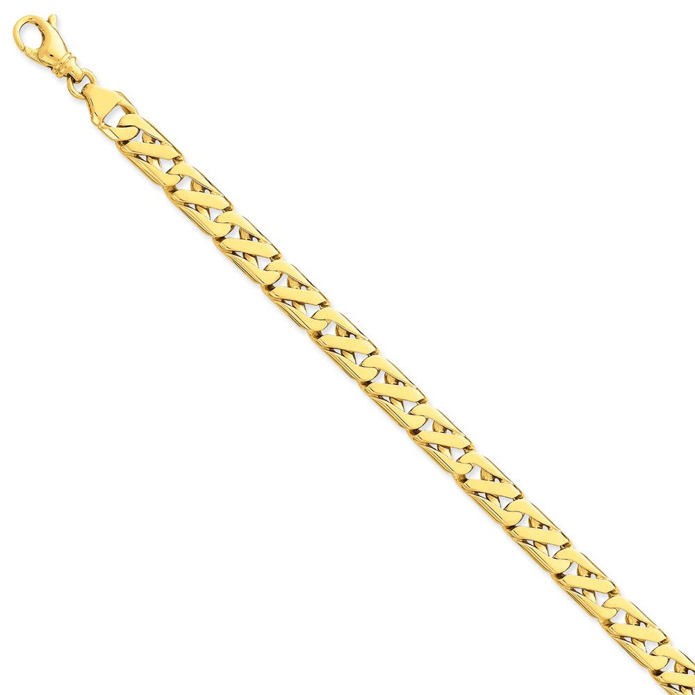 Sophia Jewelers 14K Yellow Gold Solid Fancy Link Necklace 20 Elegant Design - 20