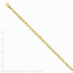 14K Yellow Gold 5.9mm Hand-polished Fancy Link Chain