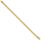 14K 8.5 inch 5.9mm Hand Polished Fancy Link with Lobster Clasp Bracelet