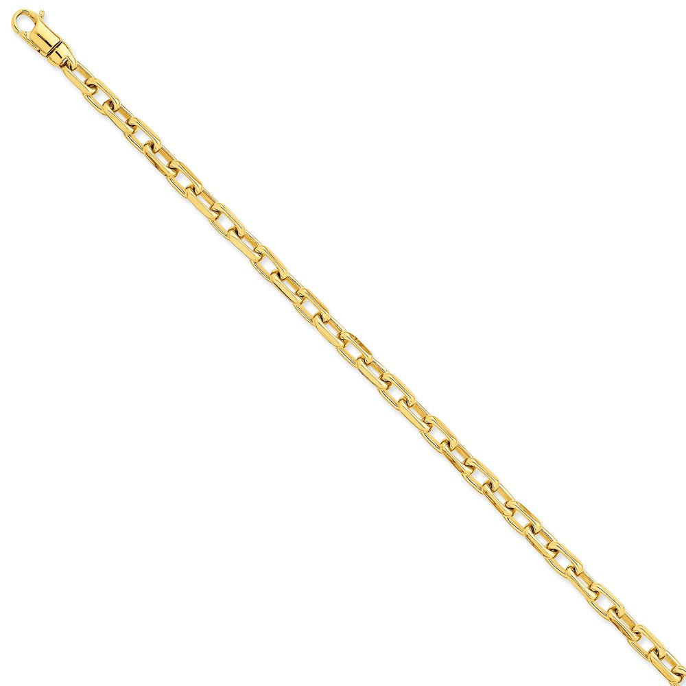 14K Yellow Gold Fancy Link Necklace, Hand-Polished, Solid 20 Chain Main image