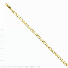 14K Yellow Gold 5.6mm Hand-polished Fancy Link Chain