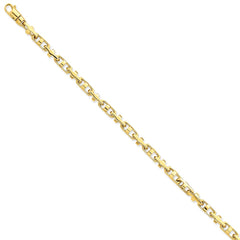 14K Yellow Gold 5.6mm Hand-polished Fancy Link Chain