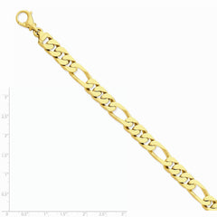 14K Yellow Gold 9.2mm Polished Fancy Link Chain