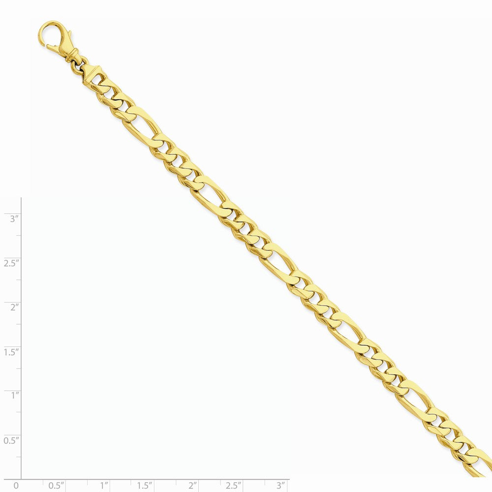 14K Yellow Gold 6.5mm Hand-polished Fancy Link Chain
