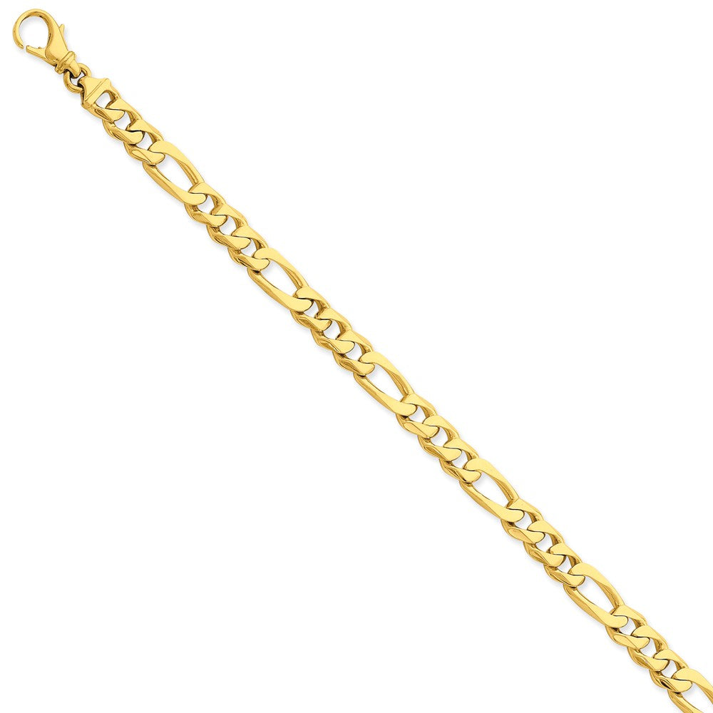 14K Yellow Gold 6.5mm Hand-polished Fancy Link Chain
