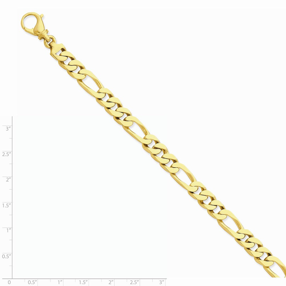 14K Yellow Gold 8.5mm Polished Fancy Link Chain