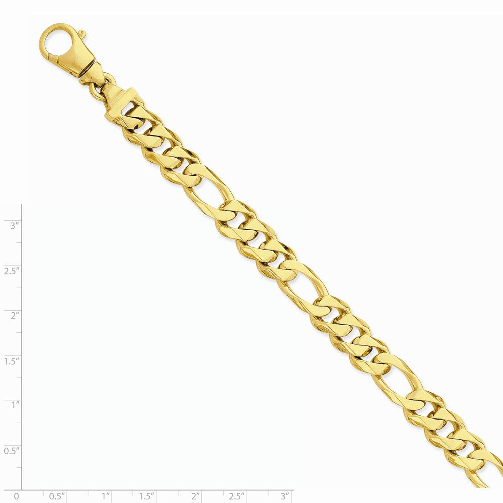 14K Yellow Gold 10.9mm Polished Fancy Link Chain