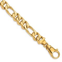 14K 24 inch 10.9mm Hand Polished Fancy Link with Fancy Lobster Clasp Chain
