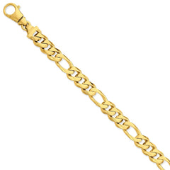 14K Yellow Gold 10.9mm Polished Fancy Link Chain