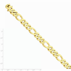 14K Yellow Gold 11.8mm Polished Fancy Link Chain