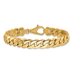 14K Two-tone 8.5 inch 10.75mm Hand Polished Fancy Link with Fancy Lobster Clasp Bracelet