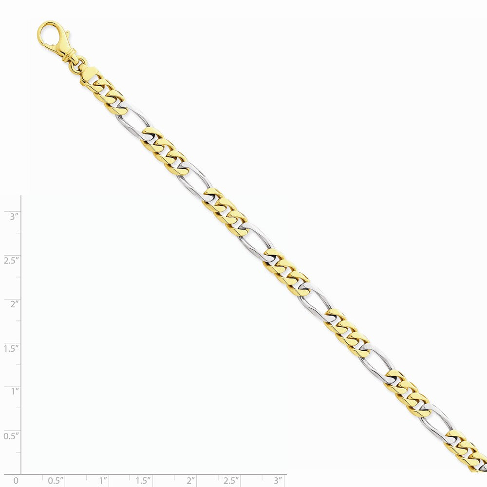 14K Gold Two-Tone Fancy Link Necklace, Solid 18 Elegance Secondary image