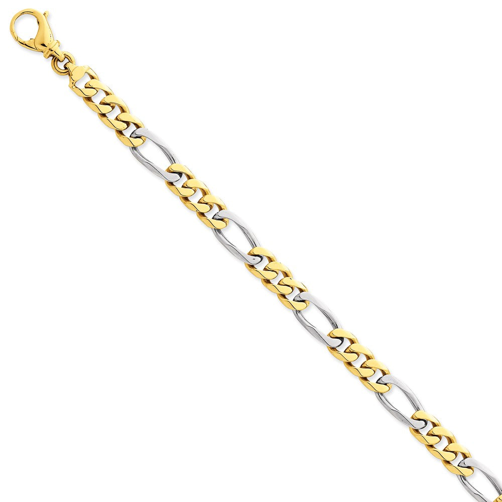 14K Two-tone 7.85mm Polished Fancy Link Chain