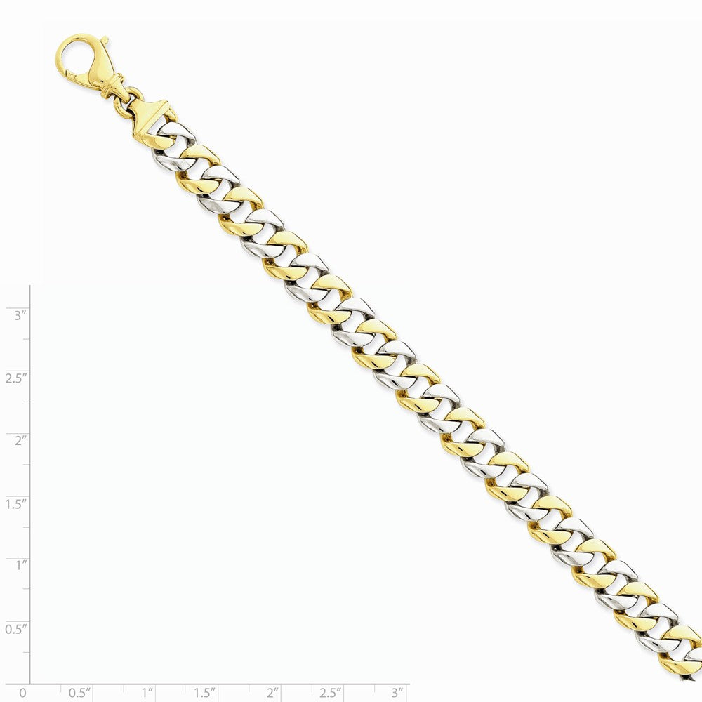 14K Two-Tone Gold Fancy Link Necklace Hand-Polished 20 Secondary image