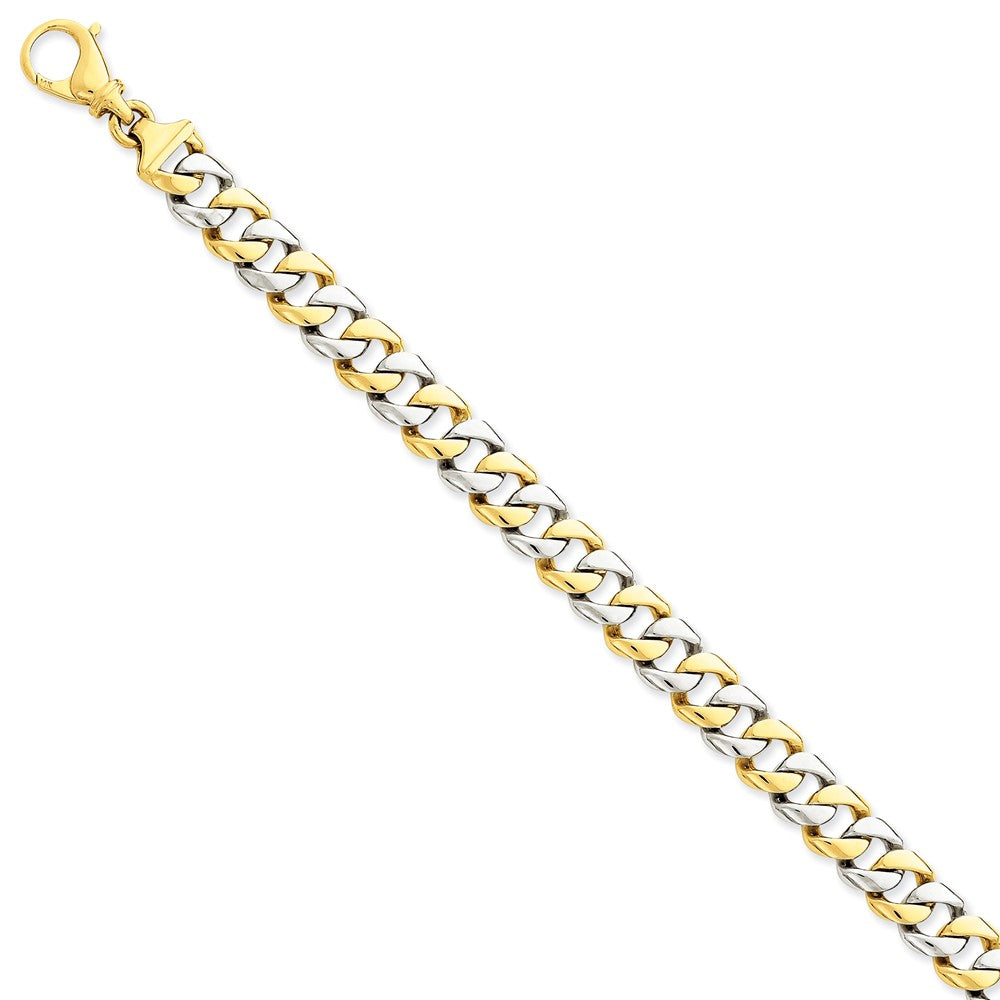 14K Two-Tone Gold Fancy Link Necklace Hand-Polished 20 Main image