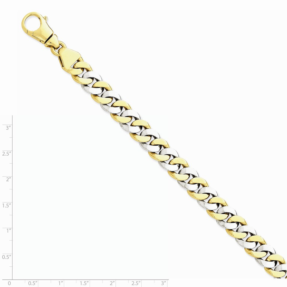 14K Two-tone 10mm Polished Fancy Link Chain