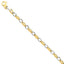 Sophia Jewelers 14K Two-Tone Gold Necklace with Polished Satin Fancy Link