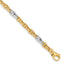 14K Two-tone 8.5 inch 5.38mm Hand Polished Fancy Link with Fancy Lobster Clasp Bracelet