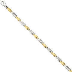14k Two-tone 5mm Fancy Link Chain