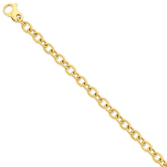 14k 7.8mm Hand-polished Fancy Link Bracelet