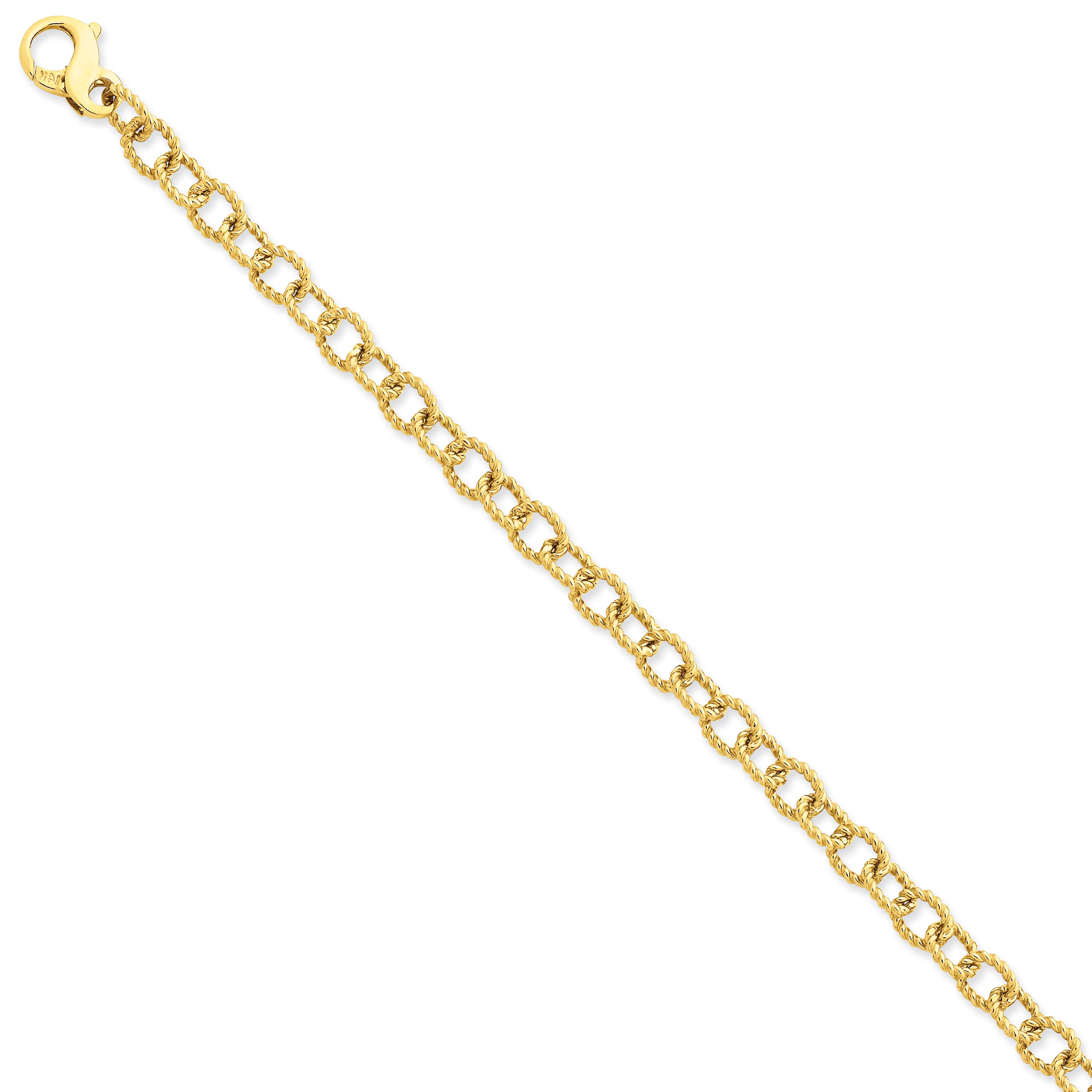 14K 6.5mm Polished Hand-polished Fancy Link Bracelet Main image