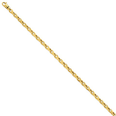 14k 3.9mm Hand-polished Fancy Link Bracelet