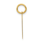 14K Gold Polished Number 1 Charm  Medium, Laser Cut Elegance