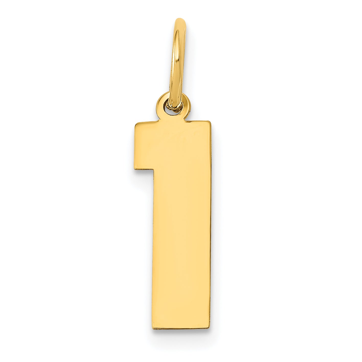 14k Medium Polished Number 1 Charm Main image