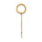 14K Gold Number 4 Charm with Polished Finish  Medium