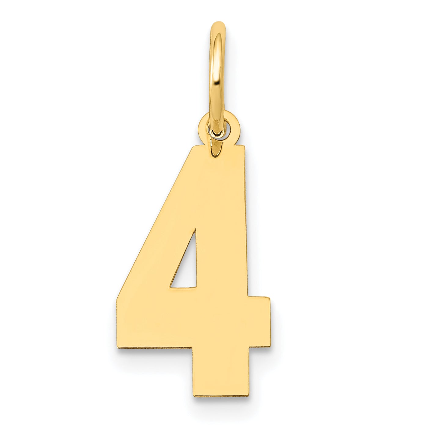 14k Medium Polished Number 4 Charm Main image