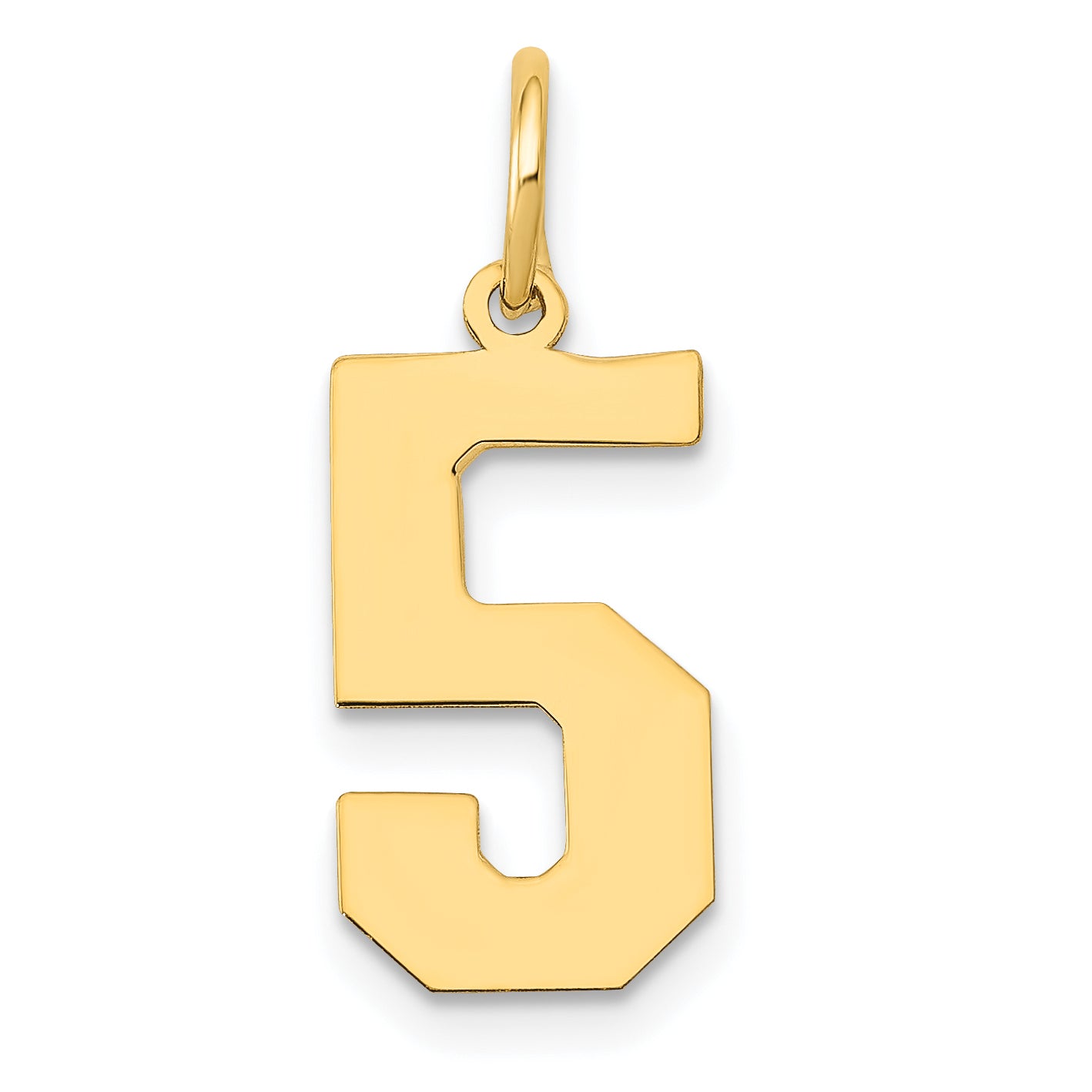 14k Medium Polished Number 5 Charm Main image