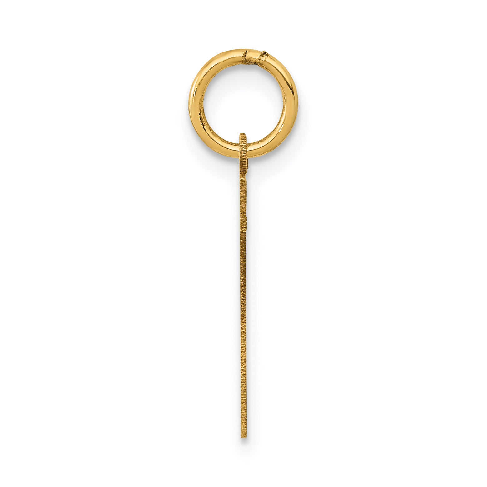 14K Gold Polished Number 7 Charm  Laser Cut, Medium Size
