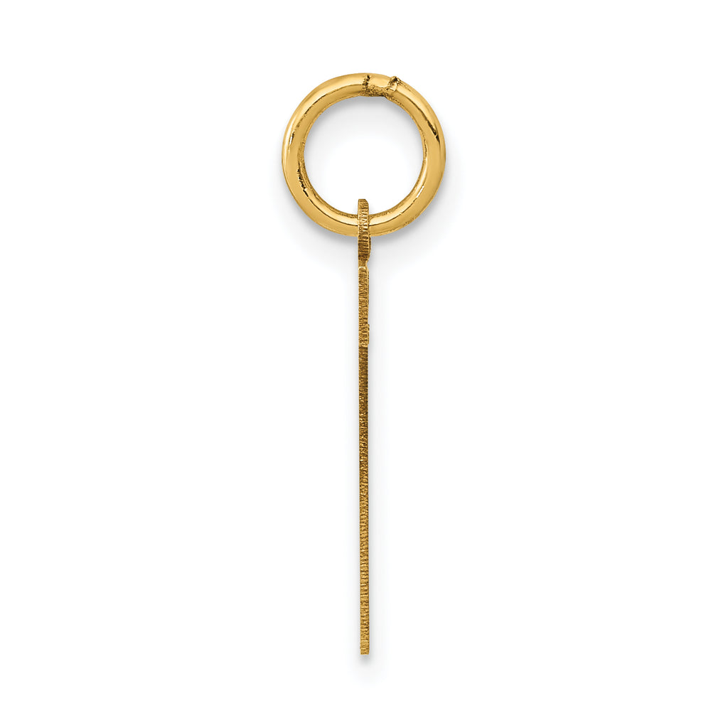 14K Gold Polished Number 7 Charm  Laser Cut, Medium Size