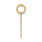 14K Gold Polished Number 7 Charm  Laser Cut, Medium Size