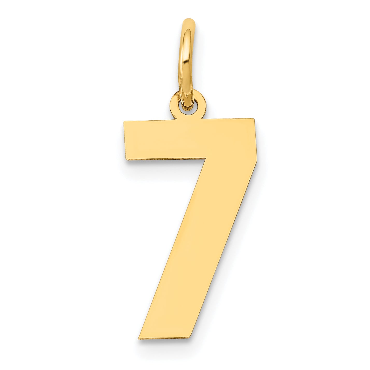 14k Medium Polished Number 7 Charm Main image