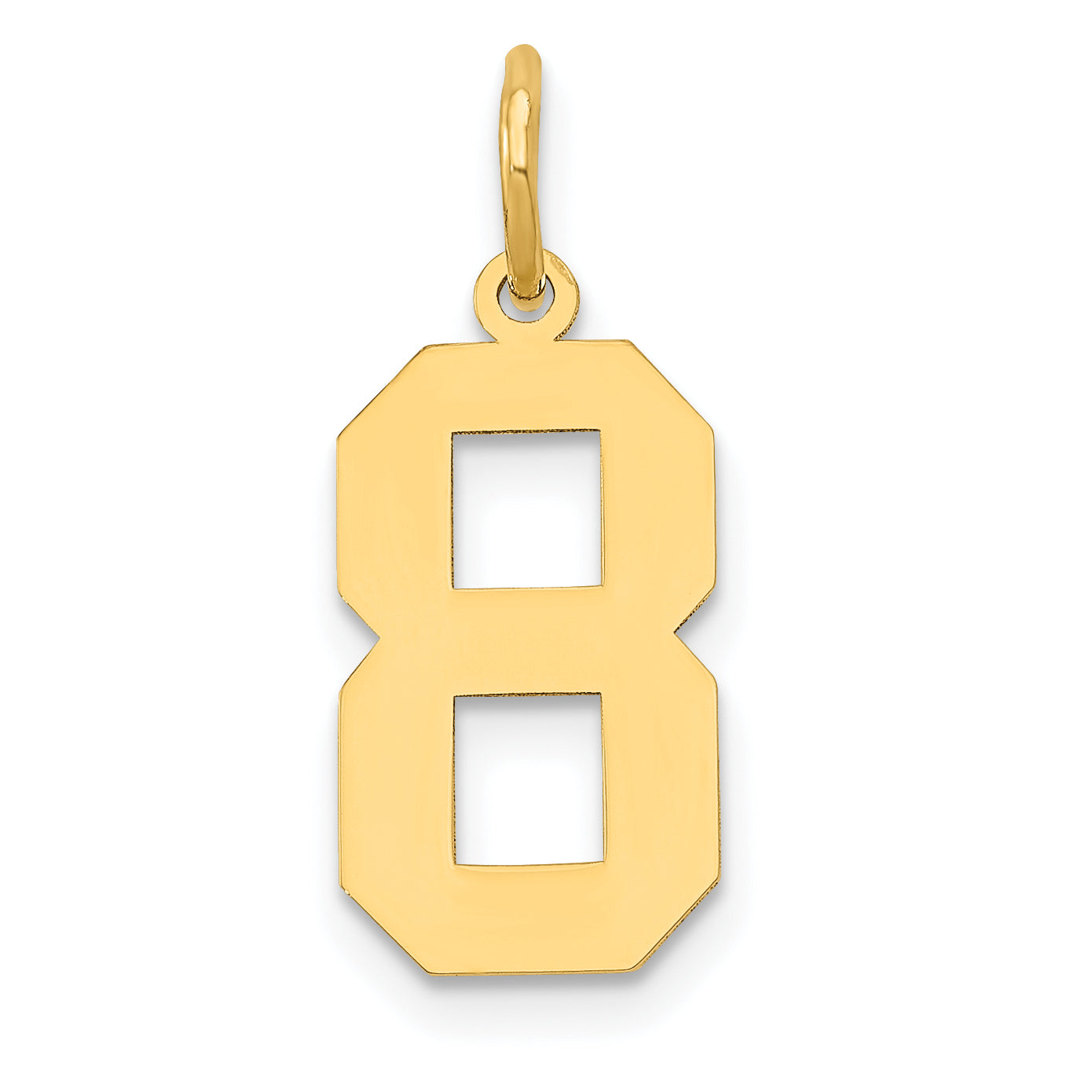 14k Medium Polished Number 8 Charm Main image