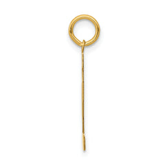 14K Gold Polished Number 12 Charm in Elegant Laser-Cut Design