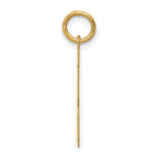 14K Gold Polished Number 13 Charm with Laser-Cut Design