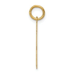 14K Gold Polished Number 13 Charm with Laser-Cut Design